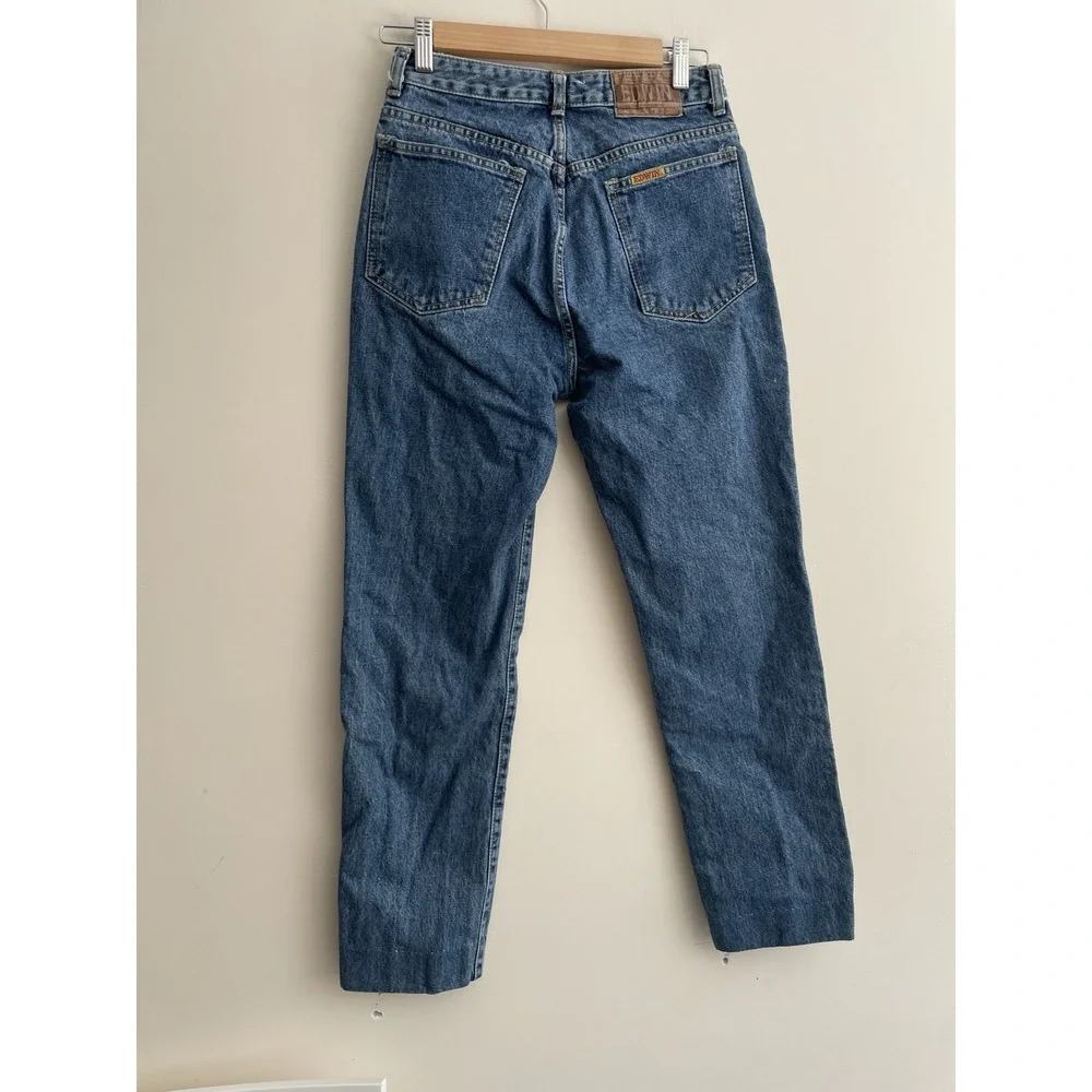 Vintage Edwin London Slim Blue Jeans Size‎ 30 x True 27 Hemmed 1980s Denim READ